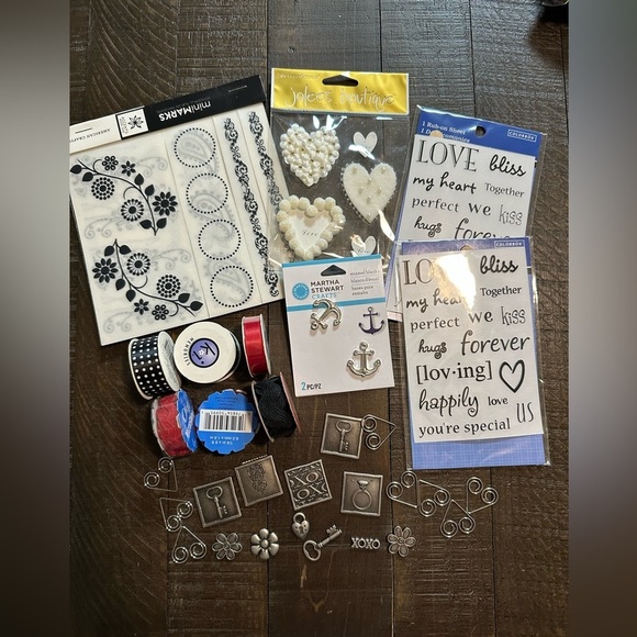 Other - Scrapbook bundle - stickers, ribbons